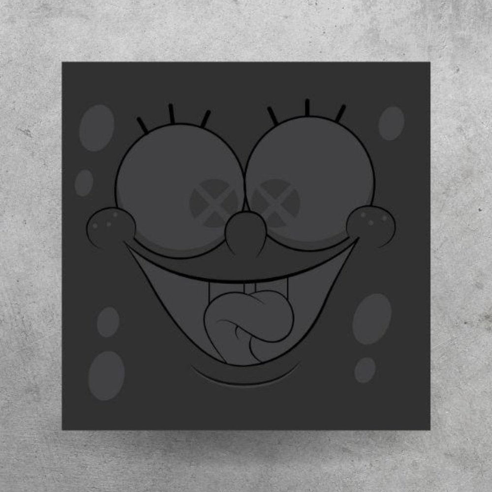 Kaws Spongebob Black